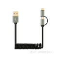 Cavo USB a molla di ricarica Micro-C.